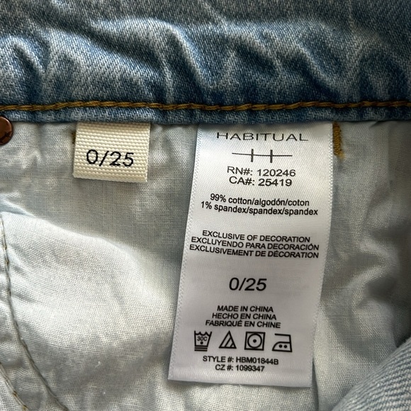 Habitual Jeans Wide Leg High Rise Size 0/25 - Picture 11 of 16
